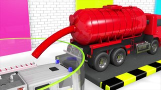 Learning Colors For Children With Street Vehicles and Water Tanks Truck for Kids