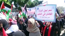 Gazzeli kadınlardan Filistin'e destek gösterisi - GAZZE