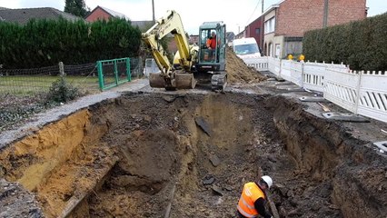 Vottem : effondrement de chaussée