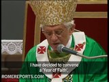 Benedict XVI announces 2012 will be the 