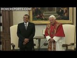 Pope tells Honduras' president Porfirio Lobo, he's glad the country is stable now