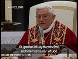 St Ignatius of Loyola according to Benedict XVI
