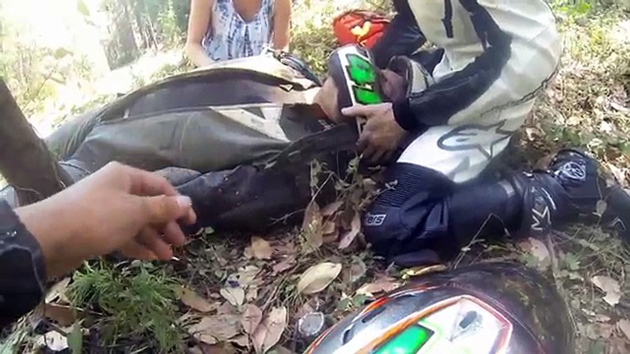 Motorcycle Crash Air Lifted on Wentworth Springs Rd, George Town