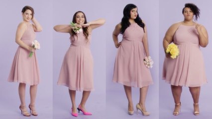 Women Sizes 0 Through 28 Try on the Same Bridesmaid Dress