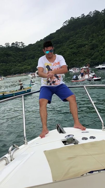 Cool Dude Dancing on Boat Fail