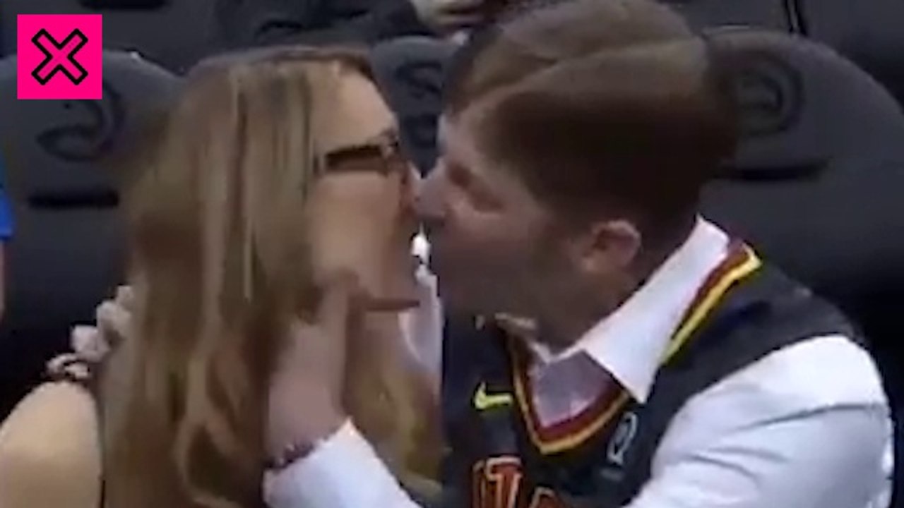 El beso más intenso jamas visto en los Kiss cam de la NBA