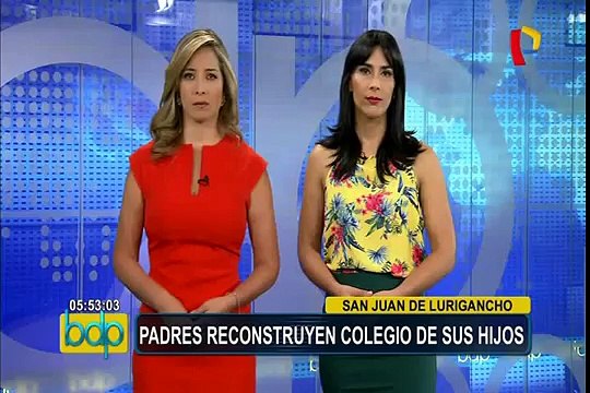 Padres realizan trabajos de reconstrucción en colegio de San Juan de Lurigancho