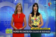 Padres realizan trabajos de reconstrucción en colegio de San Juan de Lurigancho