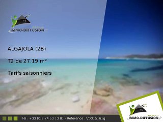 T2 27.19m2 A louer sur Algajola - Tarifs saisonniers