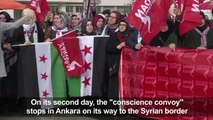 Turkey: Women march to Syria border for their 'Syrian sisters'