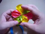 Tutorial de Flor Cinta Raso,Como Hacer Flor Fácil Listón,Balacas Para Bebé,Diy #158