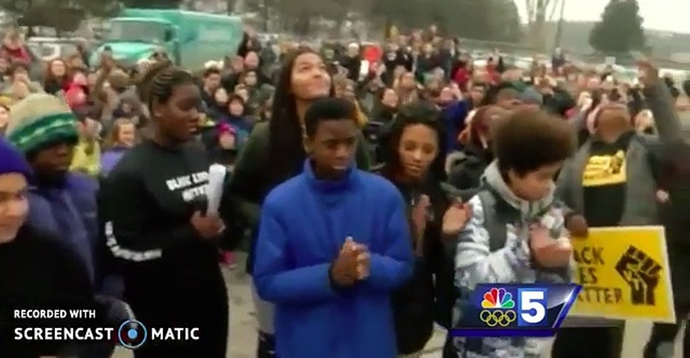 Black Students Raise Black Lives Matter Flag Over High School
