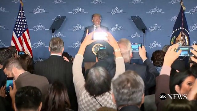 President Donald Trump delivers remarks at the Latino Coalition Legislative Summit