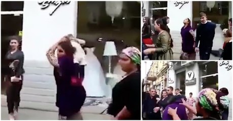 Mulher usa criança como objeto de arremesso durante rixa com homem... WTF!