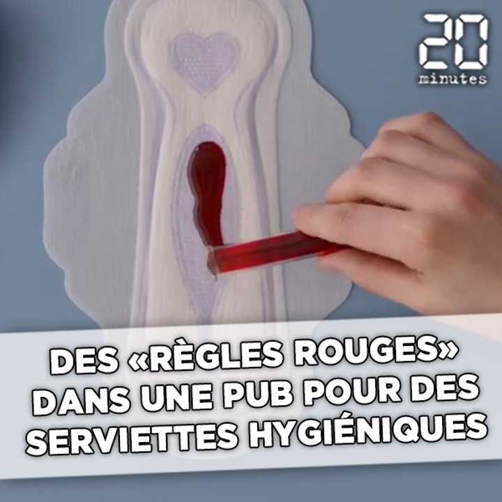 Des «règles rouges» dans une publicité pour des serviettes hygiéniques