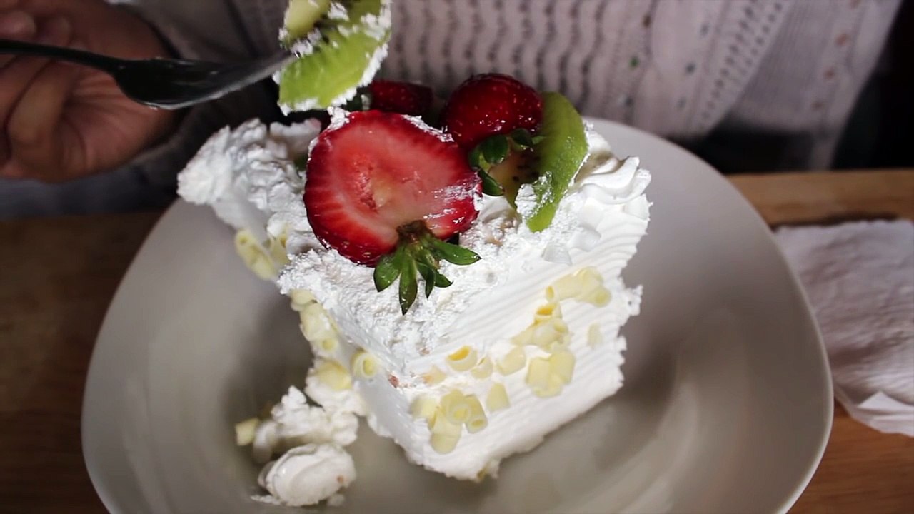 ASMR Eating: Slice of Chestnut Cake (No Talking)