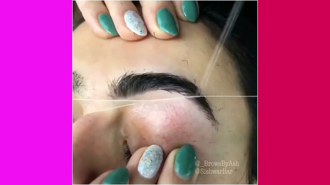  Big Bushy Eyebrows Threading Tutorial  Brows on Fleek !