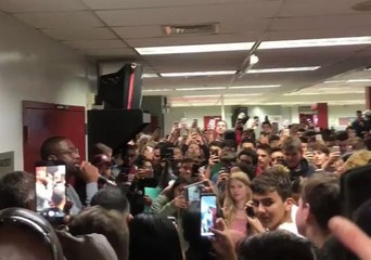 Miami Heat's Dwyane Wade Visits Students at Stoneman Douglas High