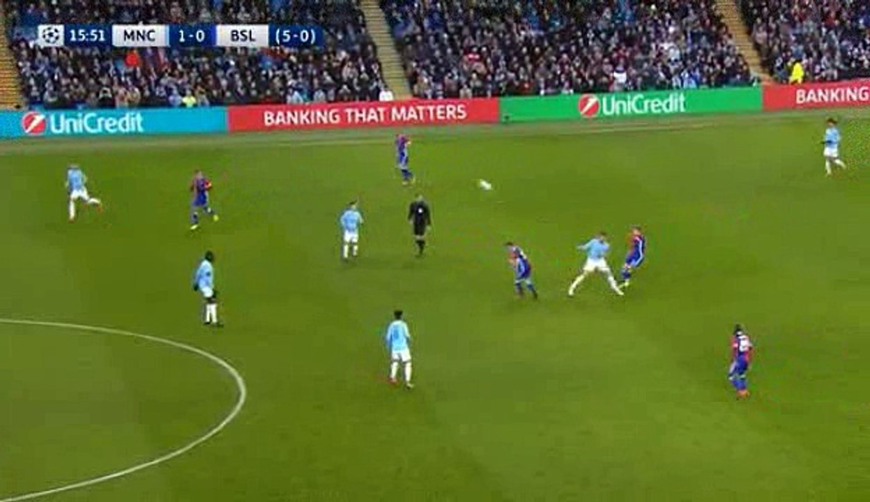 Mohamed Elyounoussi Goal - Manchester City 1-1 Basel - 07.03.2018