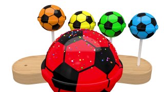 Learn Colors with 3D Lollipop Soccer Ball for Kids