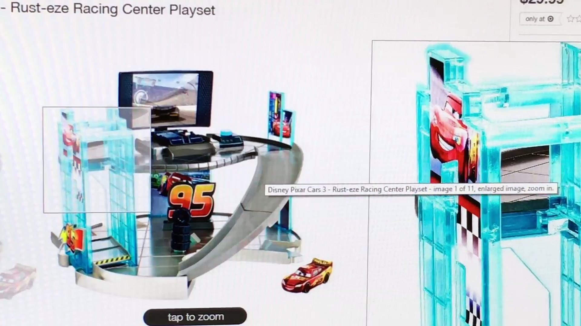 disney pixar cars florida 500 racing garage playset