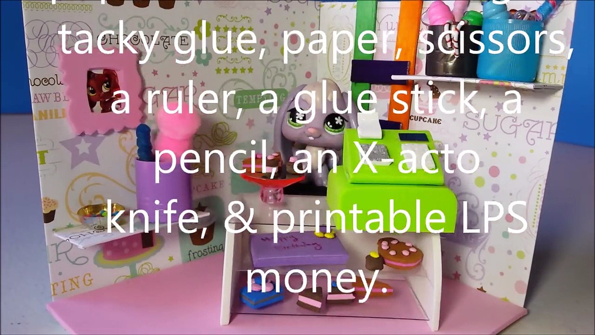 how to make a doll cash register w printable money lps doll diy video dailymotion