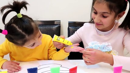 Education activities video for kids, children and toddlers with Finger Paints and Coloring