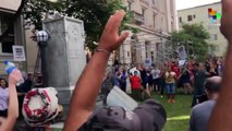 Anti-Fascists Topple Confederate Monument