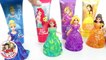 Disney Princess Bath Paints Activity Set and Glitter Glider Magiclip Dolls | Paint Surprise Toys