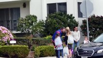 Ben Affleck And Jennifer Garner Together With The Kids In Brentwood