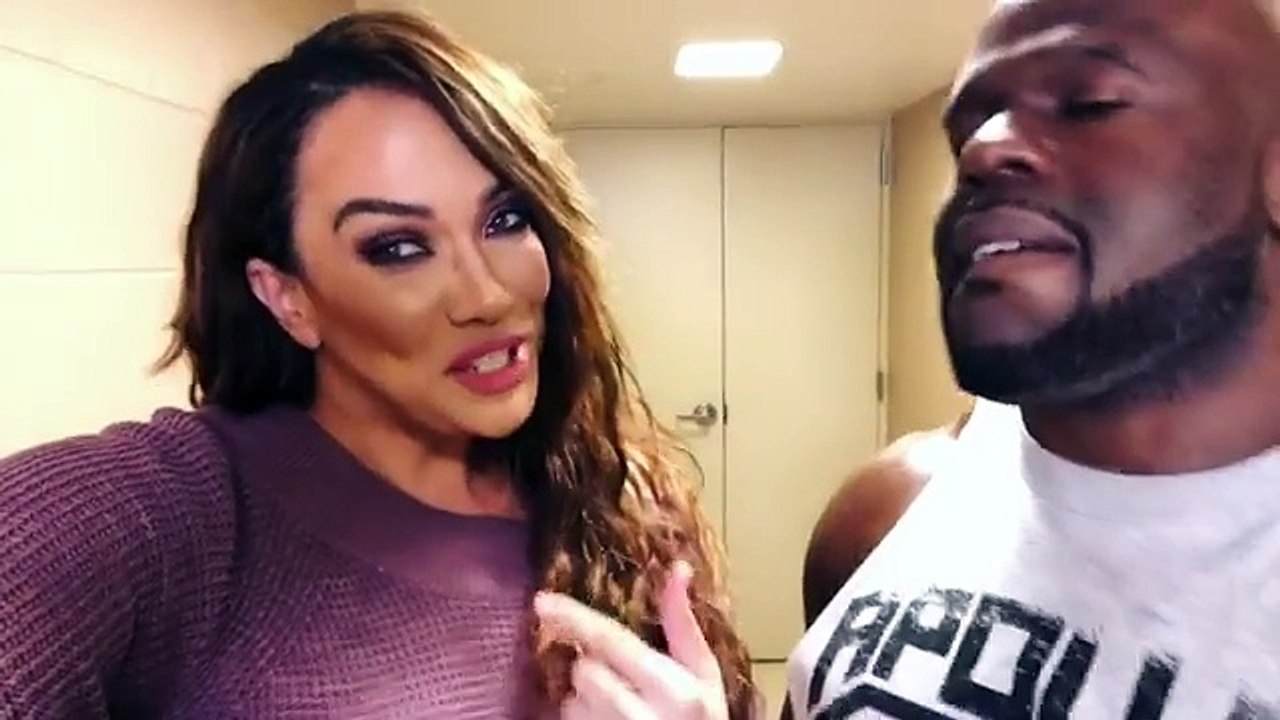 WWE Nia Jax Beat Apollo Crew at Backstage