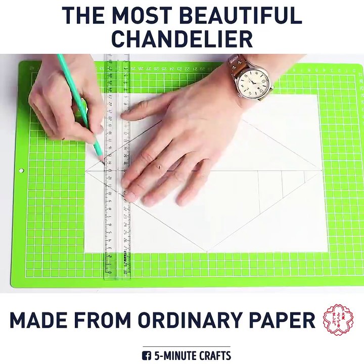 You'll just need some paper and some glue to make this awesome chandelier. ￼via Mr. Hacker, bit.ly/2ee9gAb