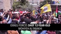 Israeli Soldiers Kill 12-Year-Old Palestinian Boy