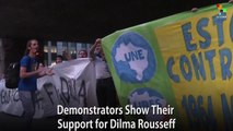 Demonstrators Rally for Dilma Rousseff
