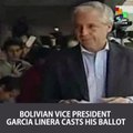 Bolivian Vice President Alvaro Garcia Linera Casts his Ballot