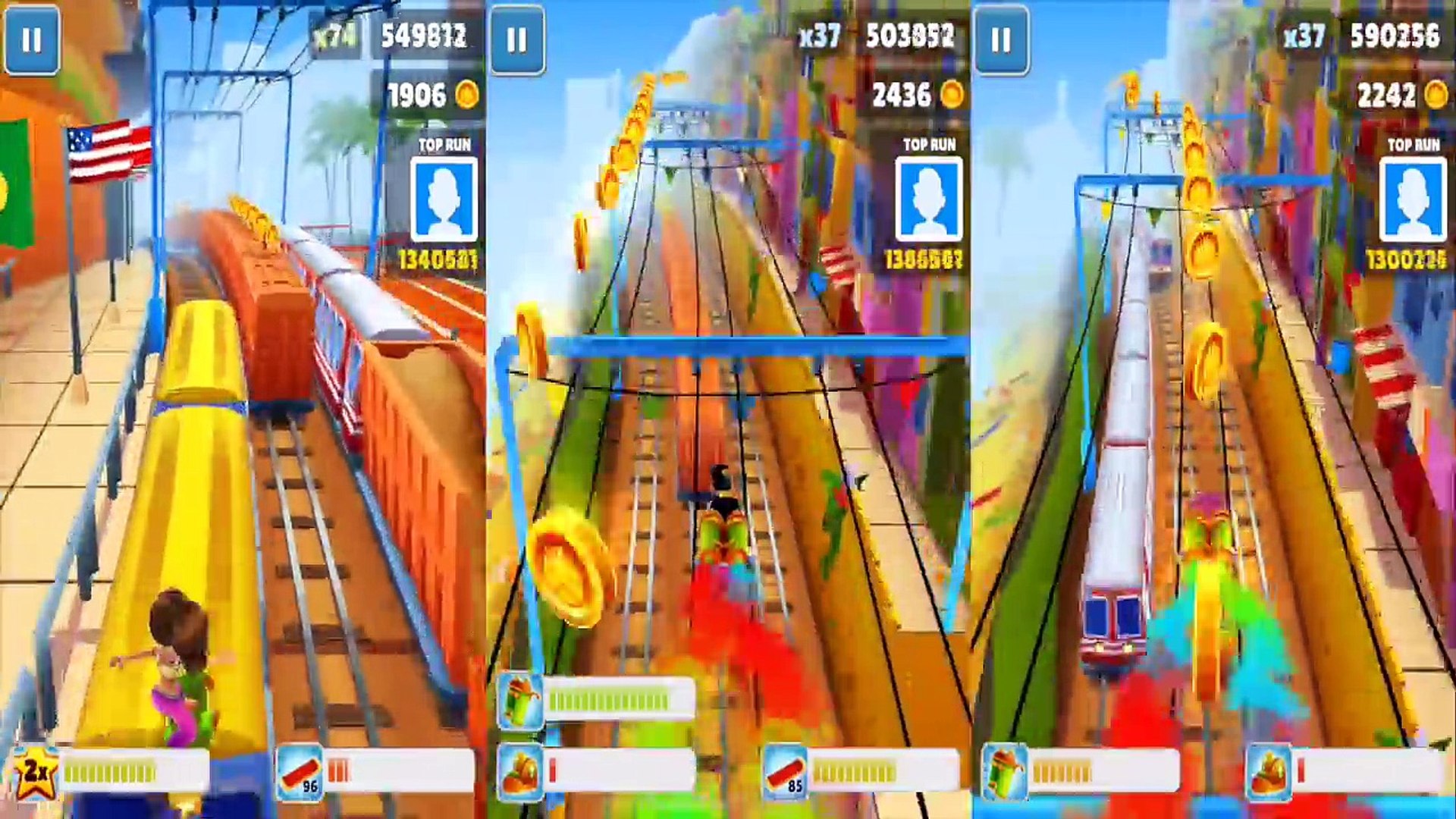 subway surfers - tricky vs tricky camo outfit vs tricky heart outfit 