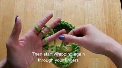 HOW TO FINGER KNIT A BEANIE HAT - FULL TUTORIAL