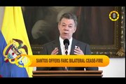 In 60 Seconds: Santos offers FARC bilateral cease-fire