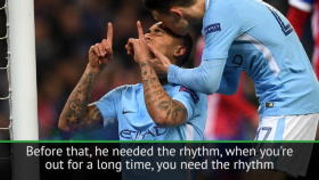 Gabriel Jesus needs rhythm after injury - Guardiola