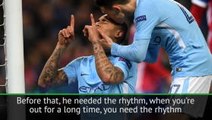 Gabriel Jesus needs rhythm after injury - Guardiola
