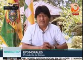 Evo Morales congrats the 10th anniversary of teleSUR