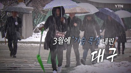 [영상] 3월에 '기습 폭설' 내린 대구 / YTN