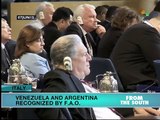FAO Recognizes Venezuela and Argentina for Reducing Hunger and Poverty