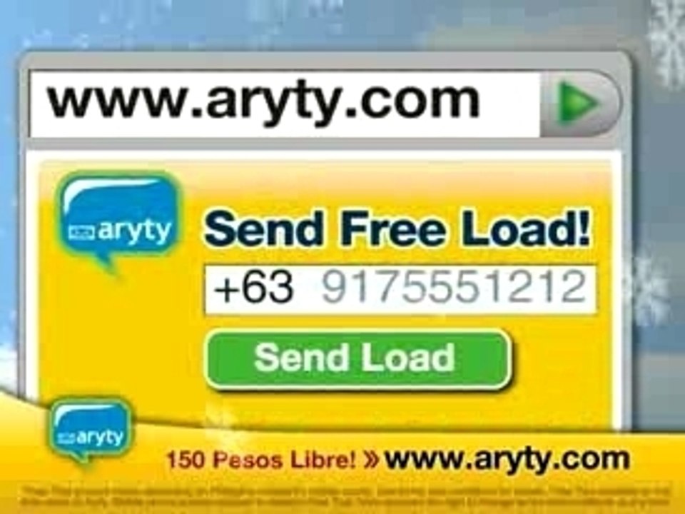 Send a Free Load to the Philippines with Aryty