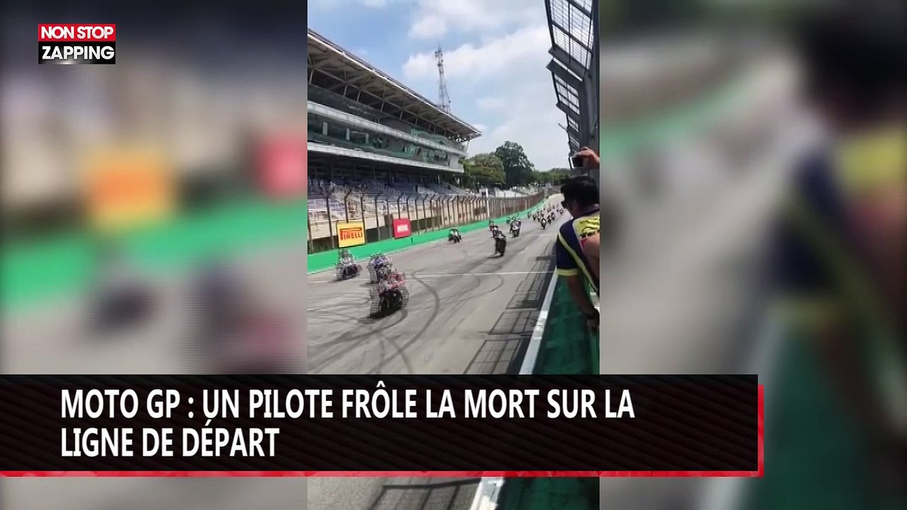 Moto GP : un pilote frôle la mort sur la ligne de départ (vidéo)