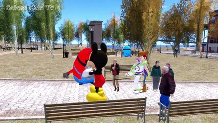 Learn Colors for Children with Mickey Mouse & Color Bus - Fun Cartoon for Kids and Babies