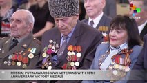 Russia Awards WWII Veterans With 70th Anniv Victory Medals