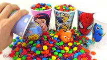 Learn Colors CANDY Surprise Toys Peppa Pig Disney Princess Superhero Balloons EggVideos.com