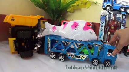 Đồ chơi cá chạy bằng pin bị xe tải bắt cóc Toys fish Mainan Ikan by Giai tri cho Be yeu