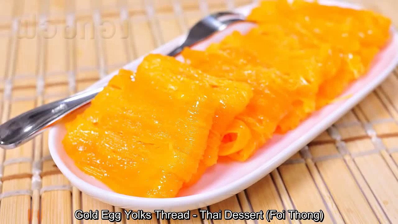 Thai Dessert - Gold Egg Yolks Thread (Foi Thong)